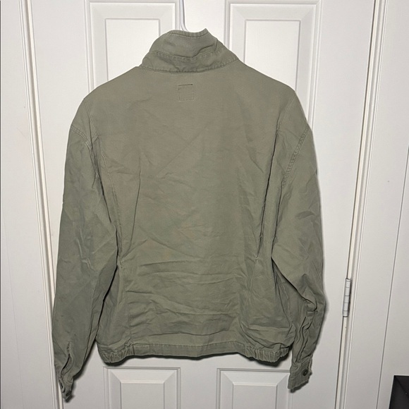 GAP Mens Harrington Green Zip-Up Canvas Jacket - Picture 5 of 6